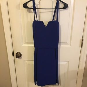 Navy Dress w/Zipper slits